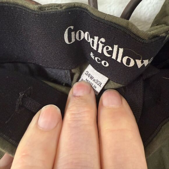 Goodfellow & Co. Men's Slim fit Hennepin Olive Green Chino Pants.34x32. - Picture 4 of 10